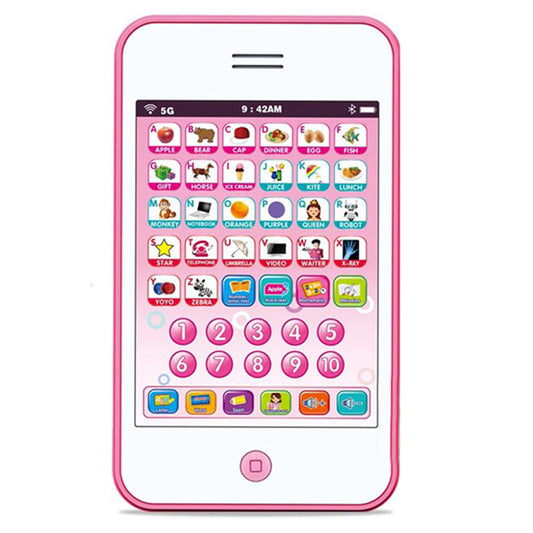 Kids Phone Learning Toy Touch Learning Education Toy for 3 Years Old and Up Pink