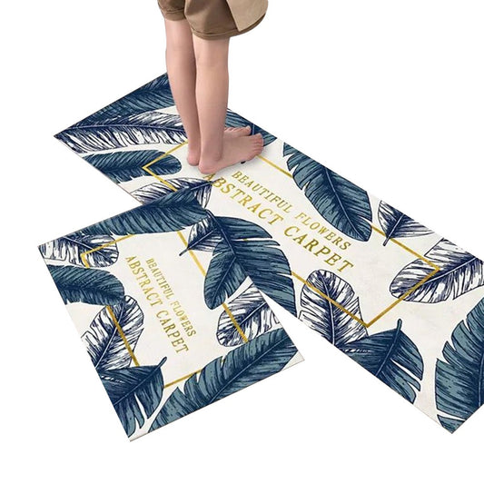 2Pcs Floor Mat Set Non-Slip Doormat Kitchen Mat Home Decoration Mat Style 4