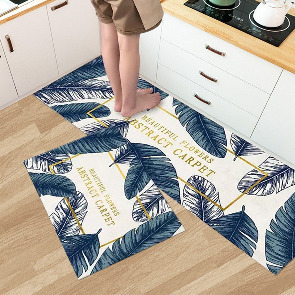2Pcs Floor Mat Set Non-Slip Doormat Kitchen Mat Home Decoration Mat Style 4