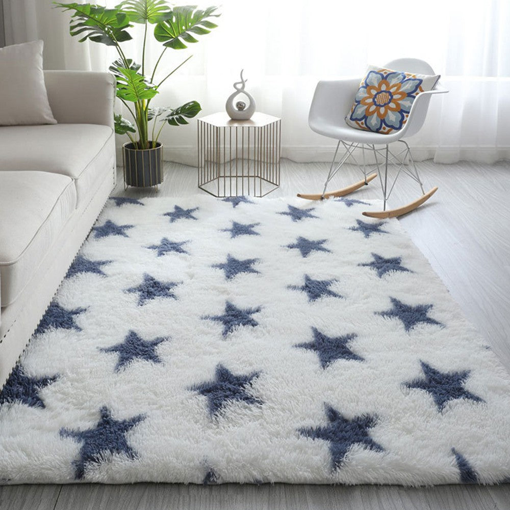 120x80cm Printed Plush Rugs Bedroom Fluffy Carpet Soft Living Room Rug Style 1