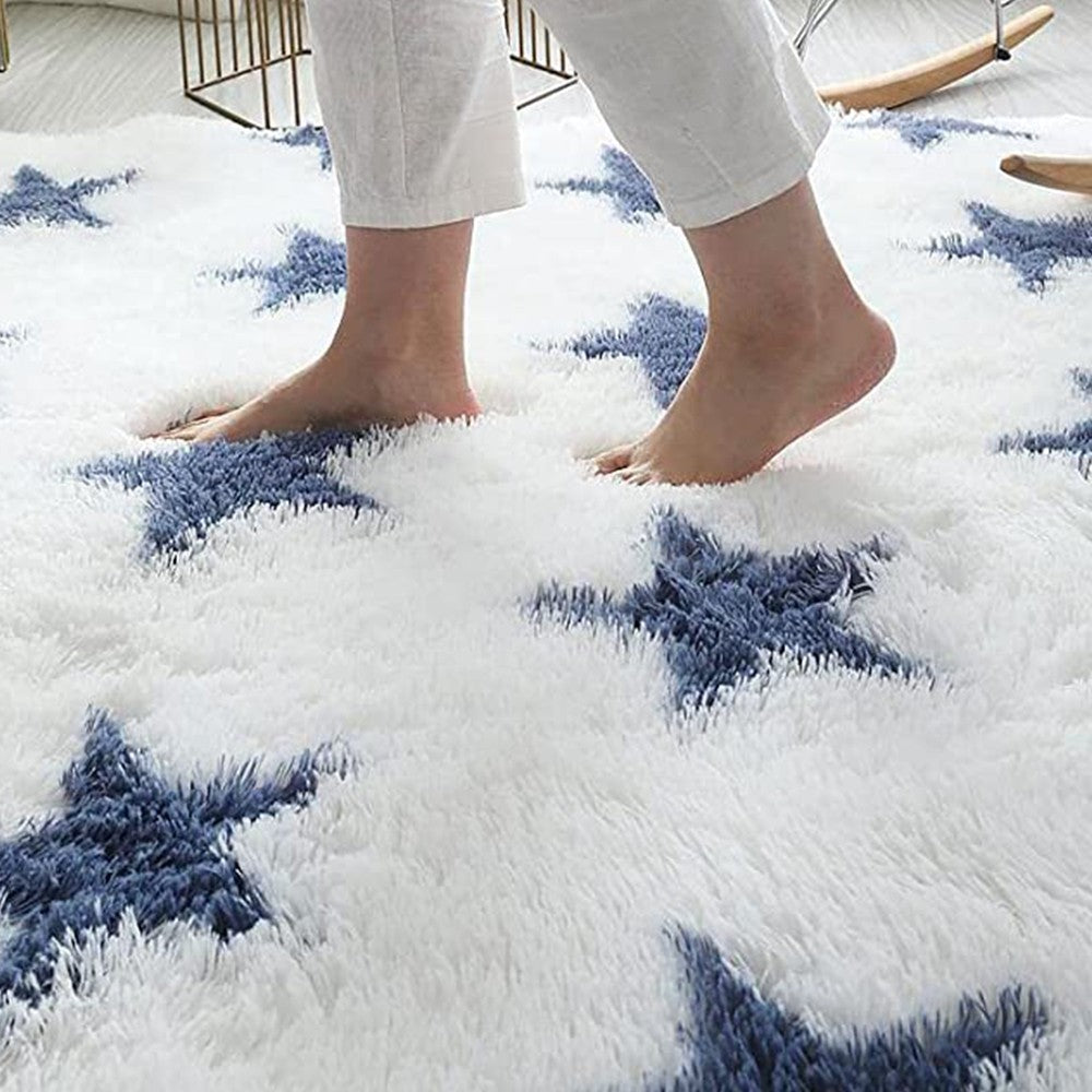160x120cm Printed Plush Rugs Bedroom Fluffy Carpet Soft Living Room Rug Style 1