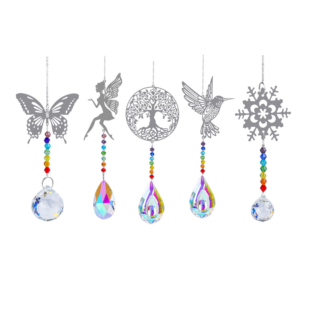 5 X Artificial Rhinestone Suncatcher Prism Rainbow Maker Sun Catcher Home Decor