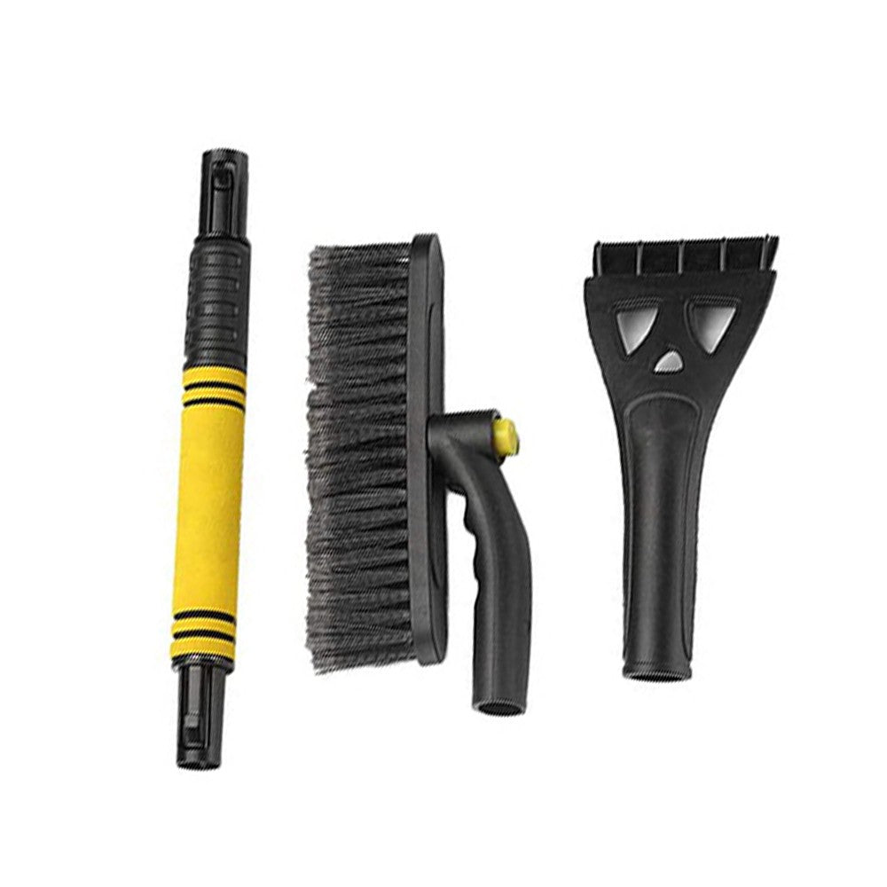 2-in-1 Extendable Ice Scraper and Snow Brush for Car Windshield Yellow