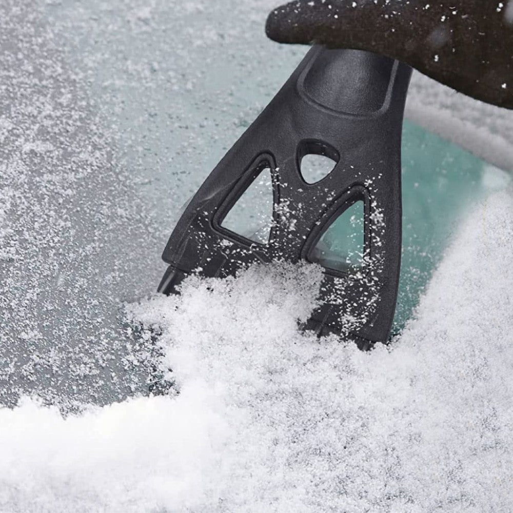 2-in-1 Extendable Ice Scraper and Snow Brush for Car Windshield Yellow
