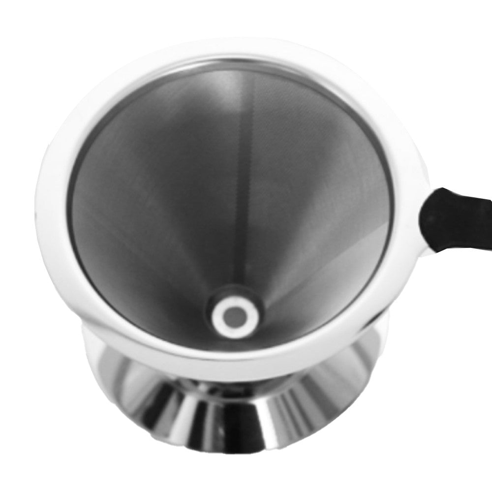 13cm Pour Over Coffee Dripper Stainless Steel Drip Cone Coffee Filter Reusable Coffee Strainer Coffee Maker