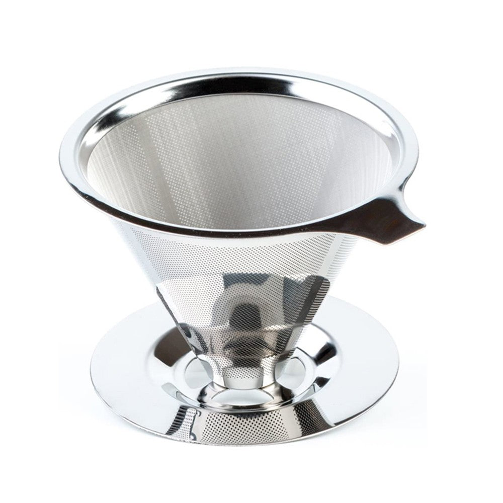 13cm Pour Over Coffee Dripper Stainless Steel Drip Cone Coffee Filter Reusable Coffee Strainer Coffee Maker