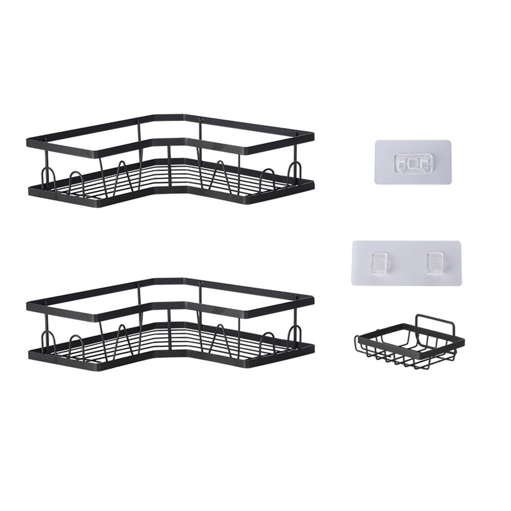 3Pcs Corner Storage Shelf Set Stainless Steel Shower Caddy Organizer Bathroom Storage Rack