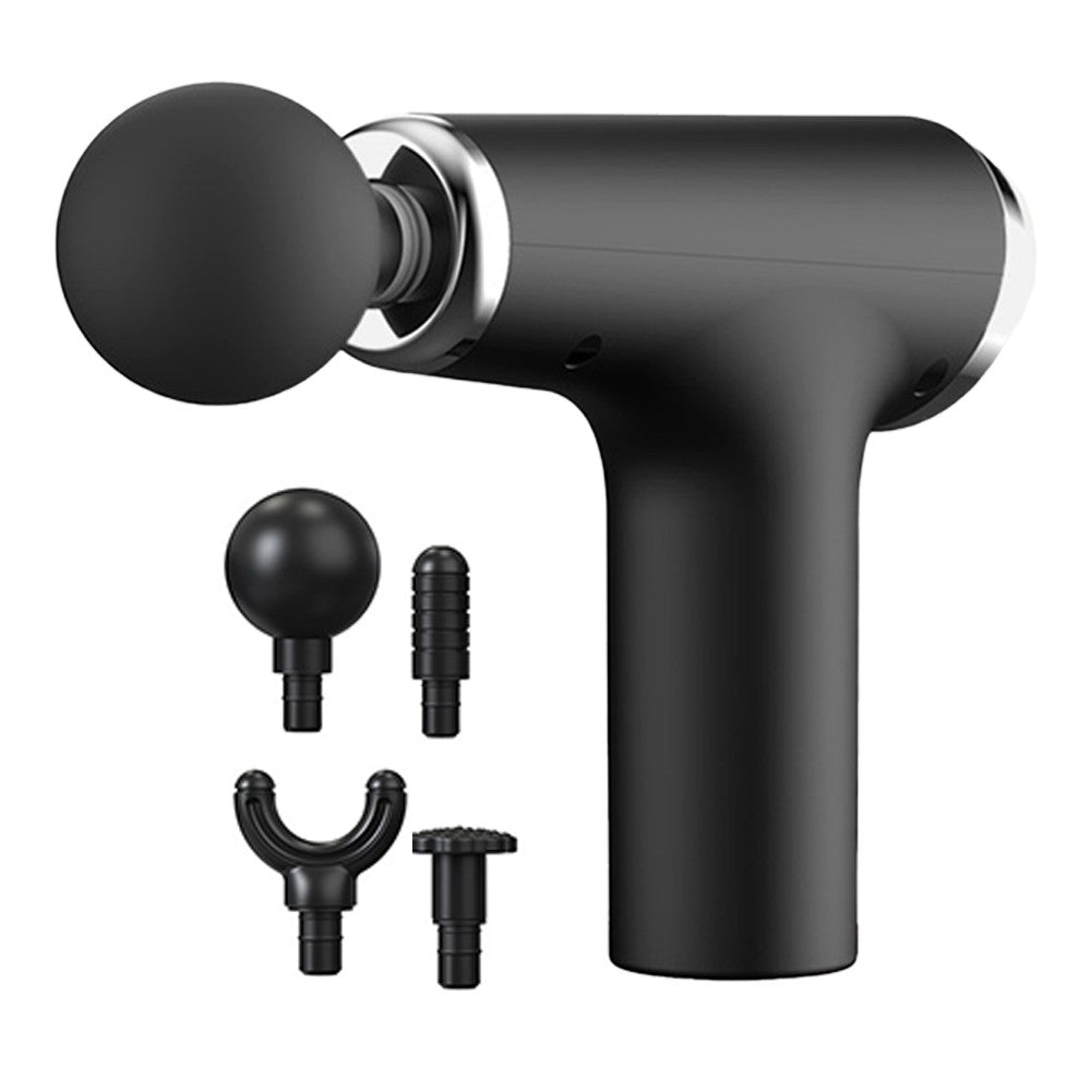 Portable Muscle Massage Gun Muscle Relaxing Massager with 4 Massage Heads Black