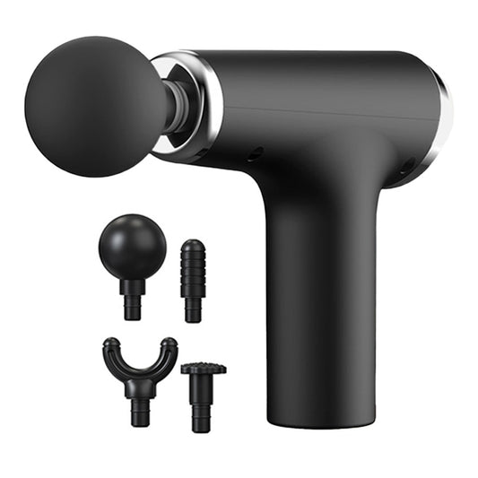 Portable Muscle Massage Gun Muscle Relaxing Massager with 4 Massage Heads Black