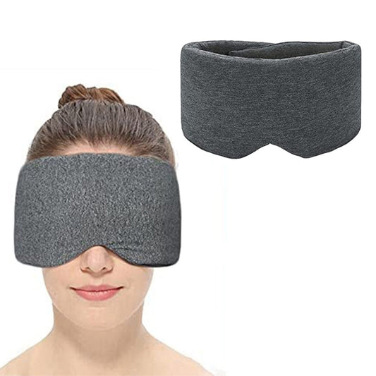 Cotton Sleep Eye Mask Soft Eye Cover Thicked Airplane Blindfold Sleeping Aid Dark Grey