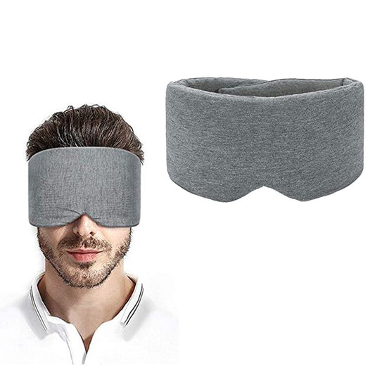 Cotton Sleep Eye Mask Soft Eye Cover Thicked Airplane Blindfold Sleeping Aid Light Grey
