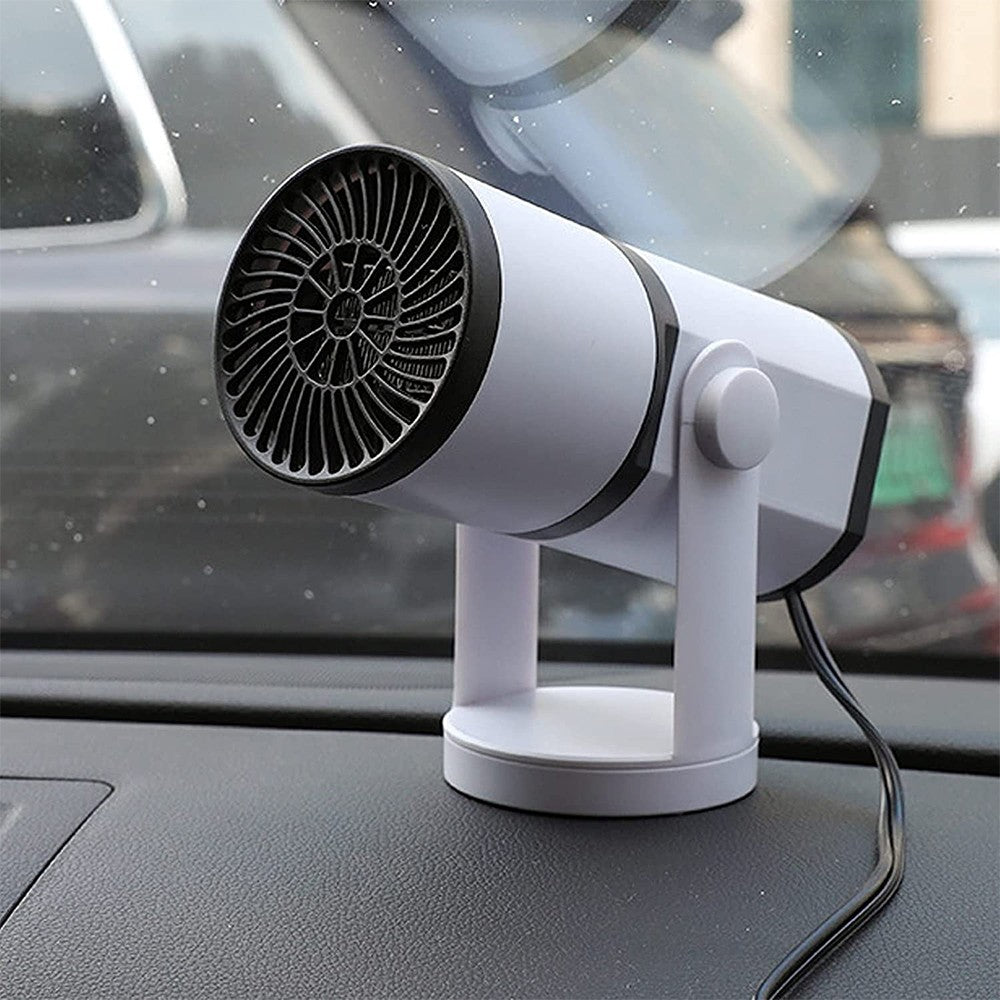 2-in-1 12V Portable Car Heater Rotatable Car Window Defroster Demister Car Cooling Fan