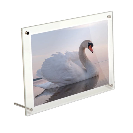 1Pc 32.7x24cm Acrylic Picture Frames Clear Photo Display Frames Double Panel Frames Desktop Decor