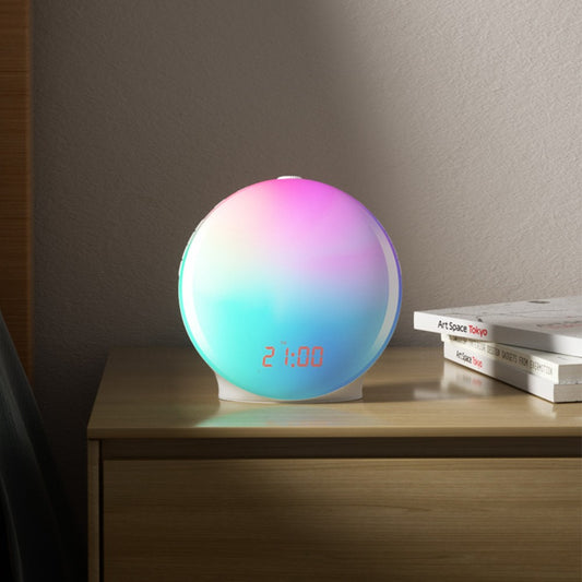 Digital Sunrise Alarm Clock Wake-up Light Night Light Reading Lamp Bedside FM Radio
