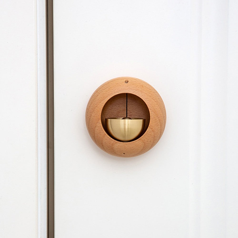 Oak Wood Shopkeeper Bell for Door Opening Entrance Doorbell Wind Chime Ring Bell