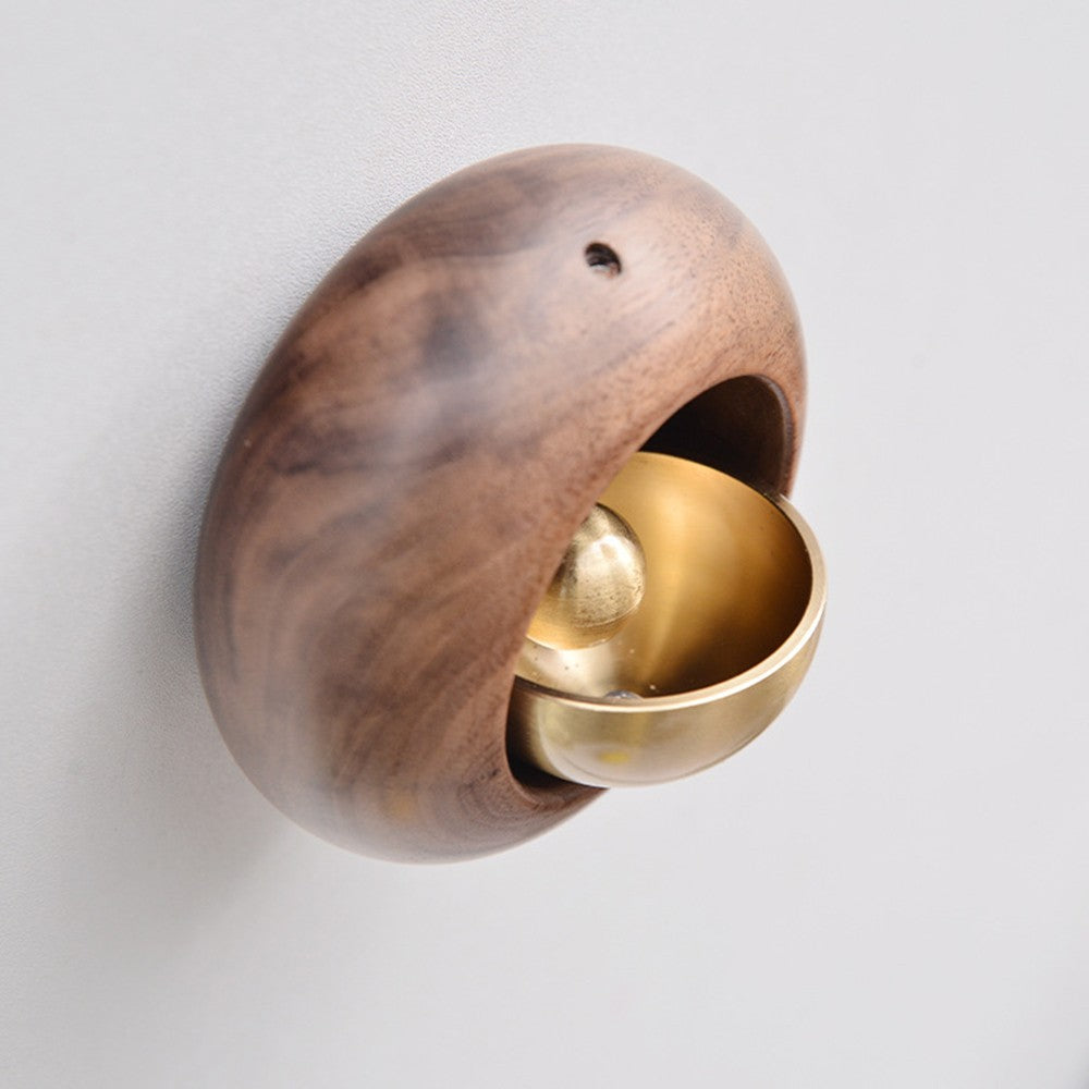 Ebony Wood Shopkeepers Bell for Door Opening Entrance Doorbell Wind Chime Ring Bell
