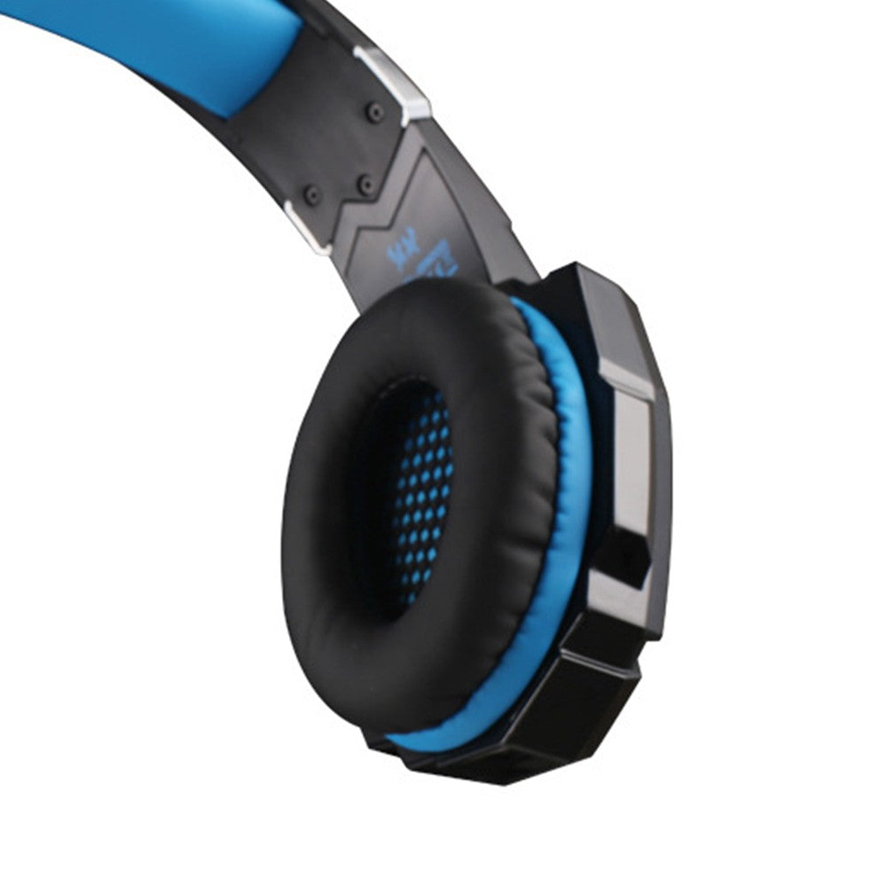 3.5mm Gaming Headset LED Light Headphones with MIC for PC Mac Laptop Phone Blue
