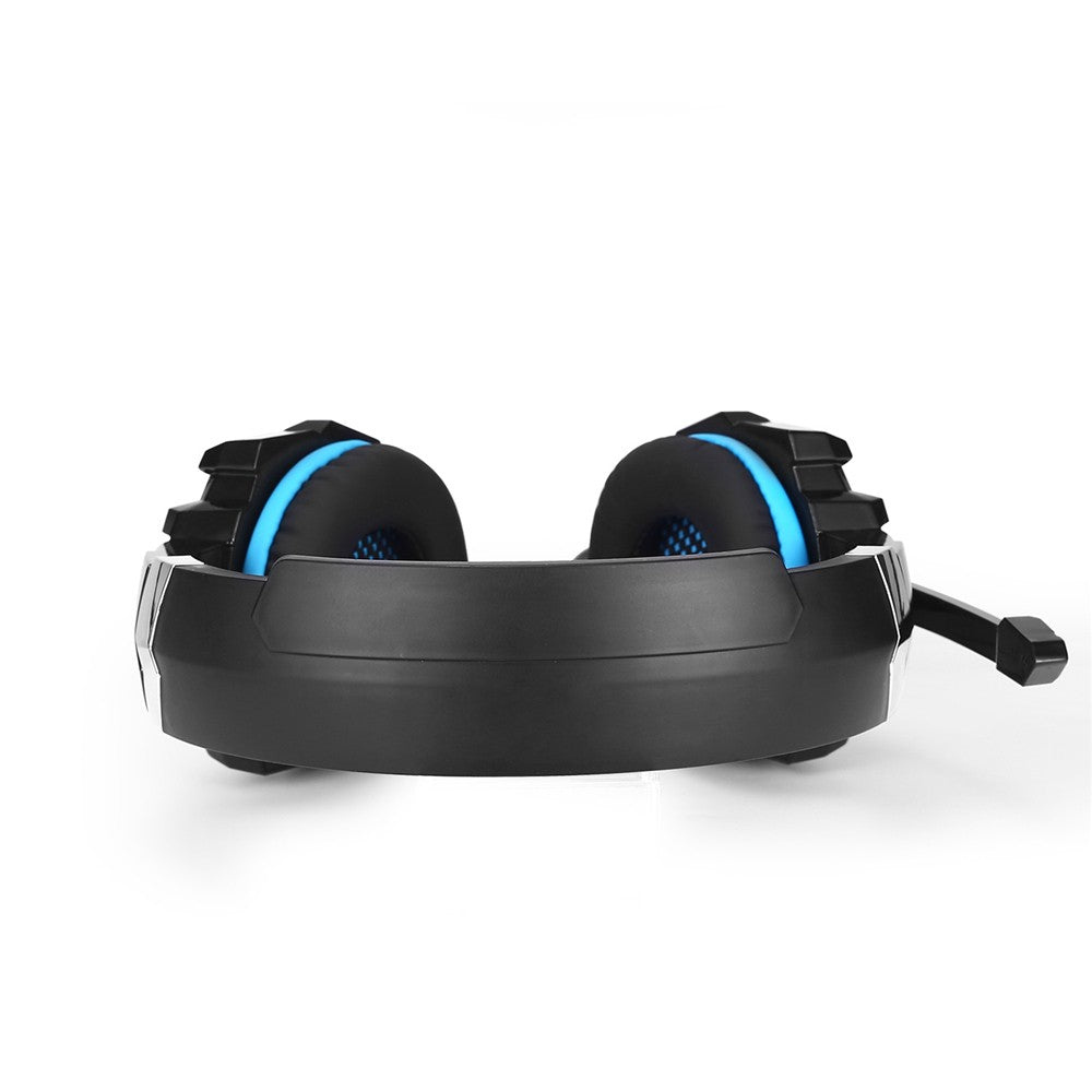 3.5mm Gaming Headset LED Light Headphones with MIC for PC Mac Laptop Phone Blue