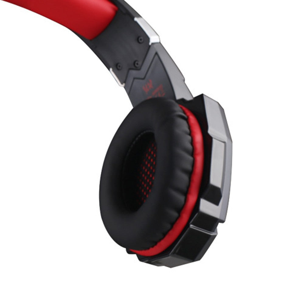 3.5mm Gaming Headset LED Light Headphones with MIC for PC Mac Laptop Phone Red