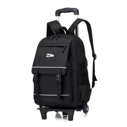 Adult Rolling Backpack with 2 Wheels Wheeled Travel Luggage Backpack Trolley Backpack Black