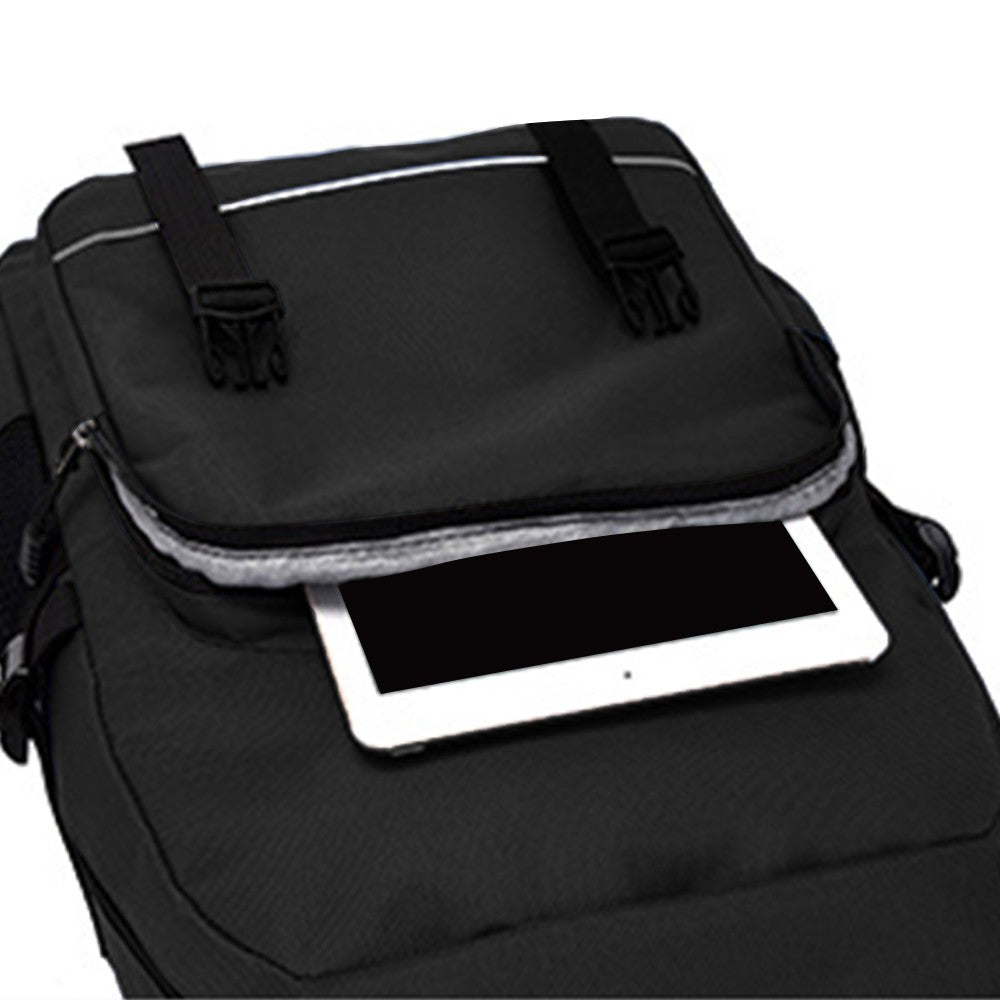 Adult Rolling Backpack with 2 Wheels Wheeled Travel Luggage Backpack Trolley Backpack Black