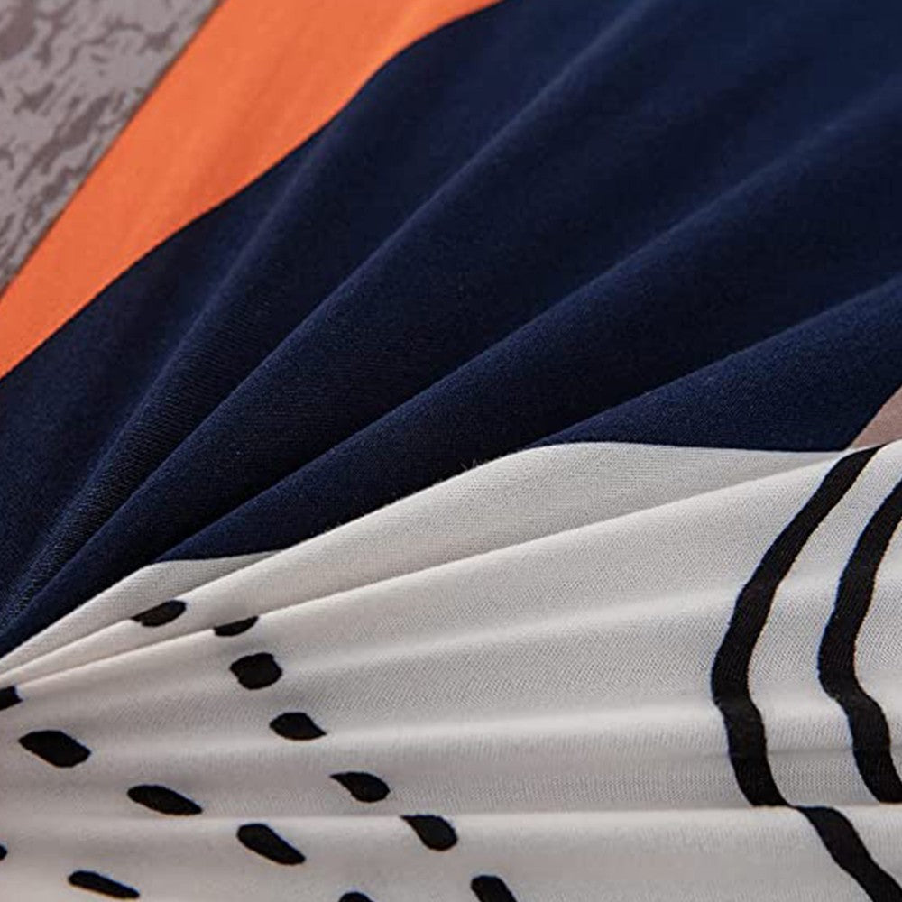 Stretch Printed Armless Chaise Lounge Cover and Pillowcase Set Lounge Chaise Slipcover Style 2