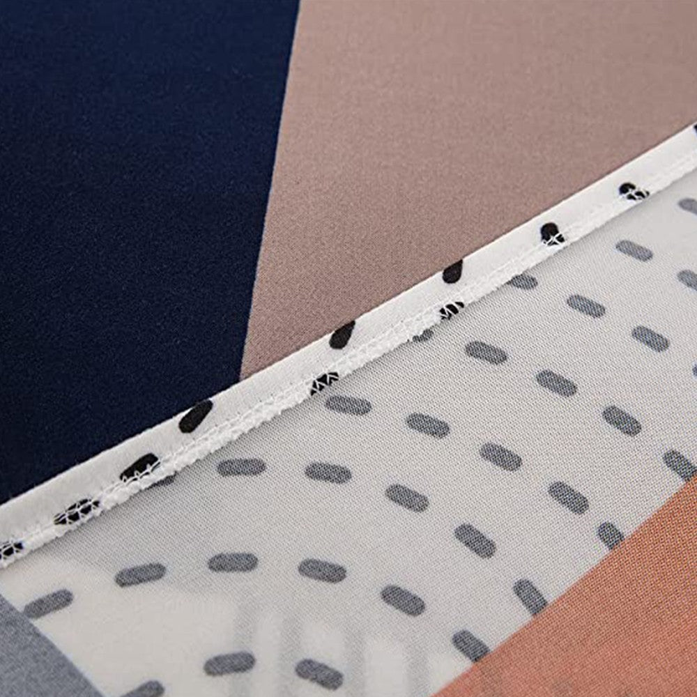 Stretch Printed Armless Chaise Lounge Cover and Pillowcase Set Lounge Chaise Slipcover Style 2