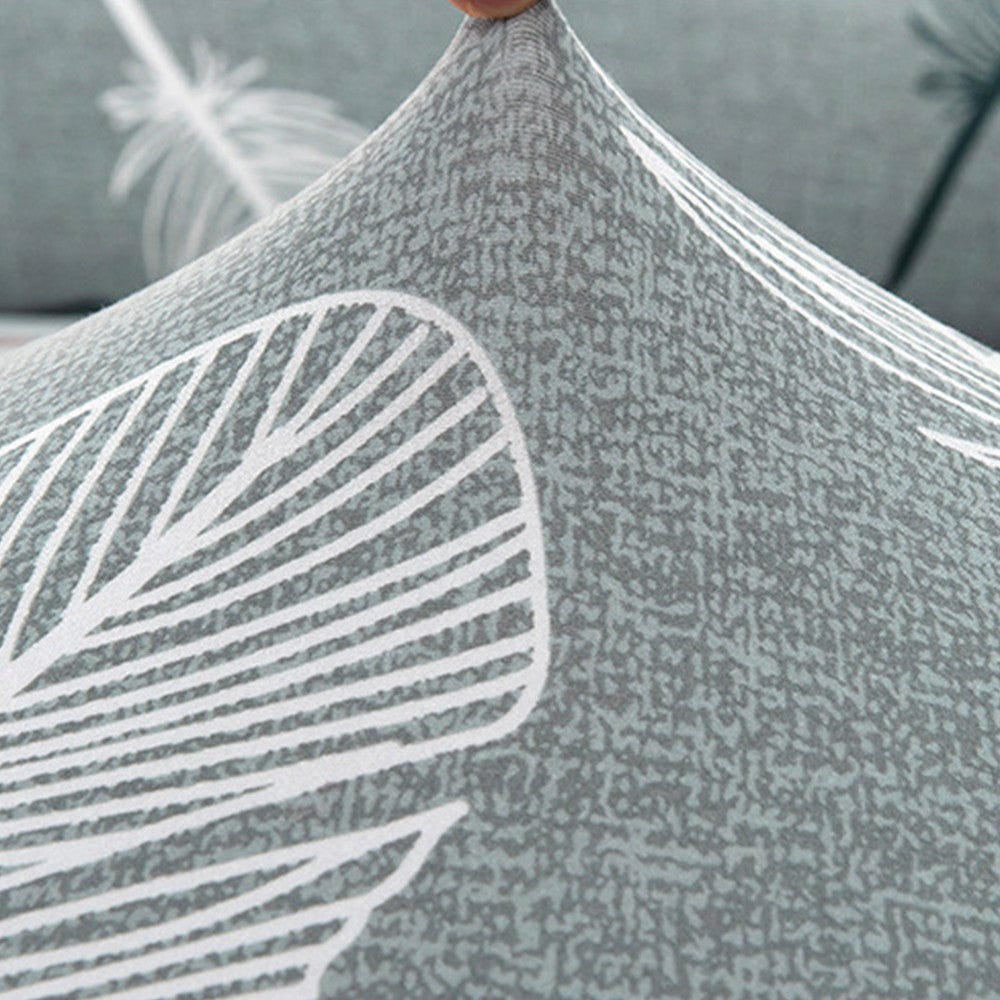 Stretch Printed Armless Chaise Lounge Cover and Pillowcase Set Lounge Chaise Slipcover Style 6