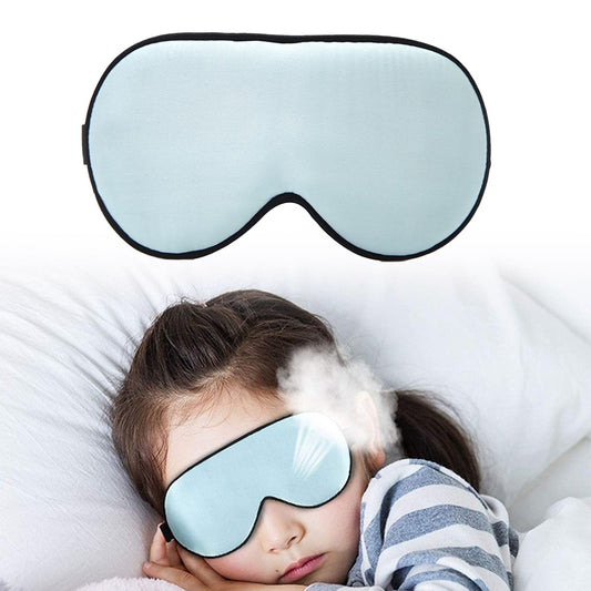 2Pcs Kids Mulberry Silk Eye Mask Soft Sleep Mask Eye Cover Blindfold Blue