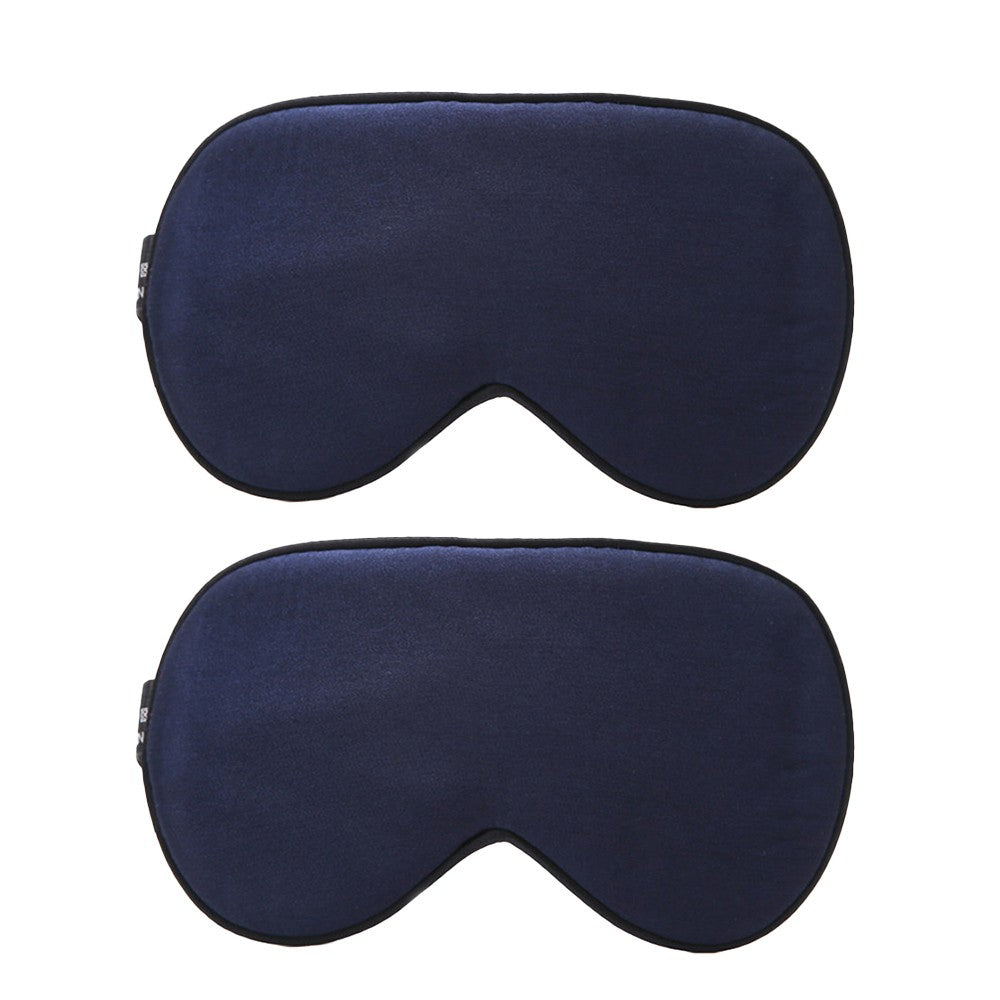 2Pcs Kids Mulberry Silk Eye Mask Soft Sleep Mask Eye Cover Blindfold Navy Blue