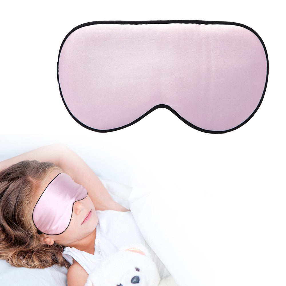 2Pcs Kids Mulberry Silk Eye Mask Soft Sleep Mask Eye Cover Blindfold Pink