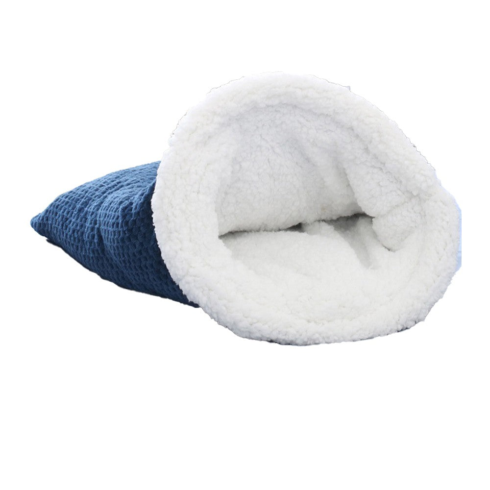 2 X Winter Warm Cat Cave Bed Pet Sleeping Bag Sleep Bed Cat Calming Bed