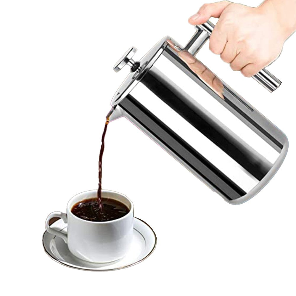 350ml Stainless Steel French Press Coffee Maker Double Wall Insulated Teapot Coffee Press