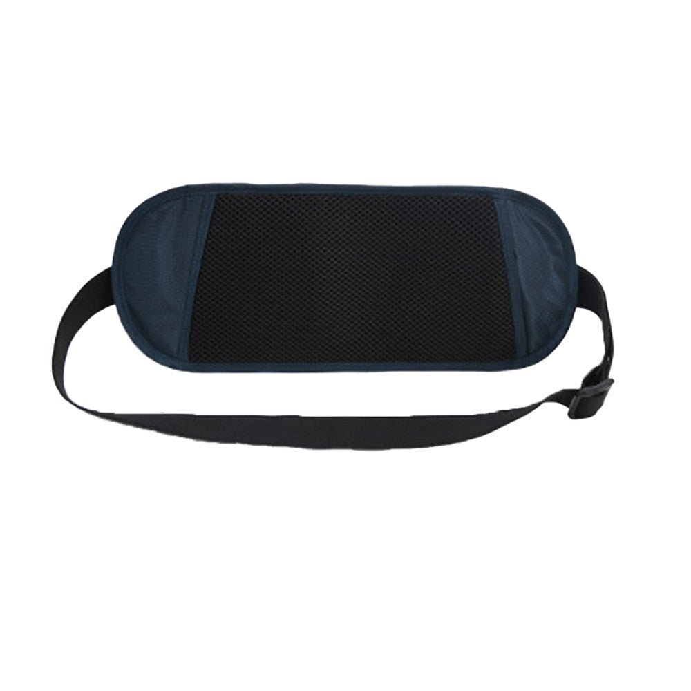 Money Belt Travel Passport Holder RFID Blocking Card Pouch Fanny Pack Waist Pack Dark Blue