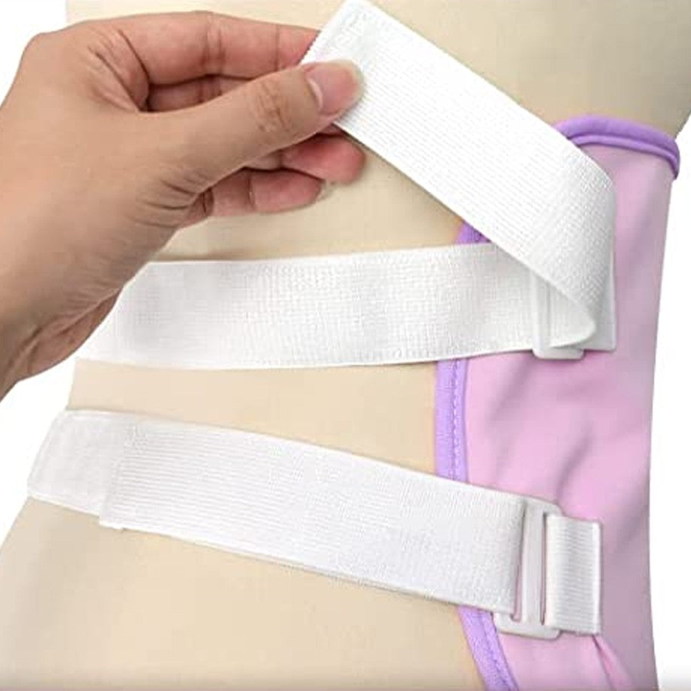 2Pcs Castor Oil Pack Wrap Reusable Castor Oil Compress Wrap Kit for Waist and Neck Purple