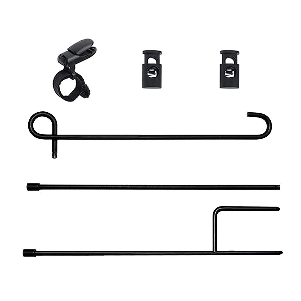 1 X Garden Flag Stand Garden Flag Pole Holder with Flag Stopper and Anti-Wind Clip