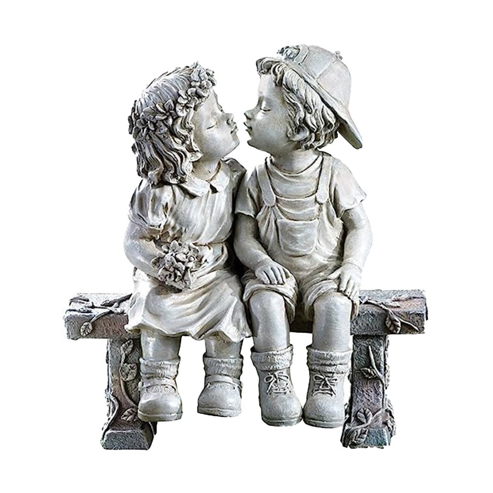 Couple Kissing Statue Garden Statue Yard Sculpture Outdoor Ornament Style 3