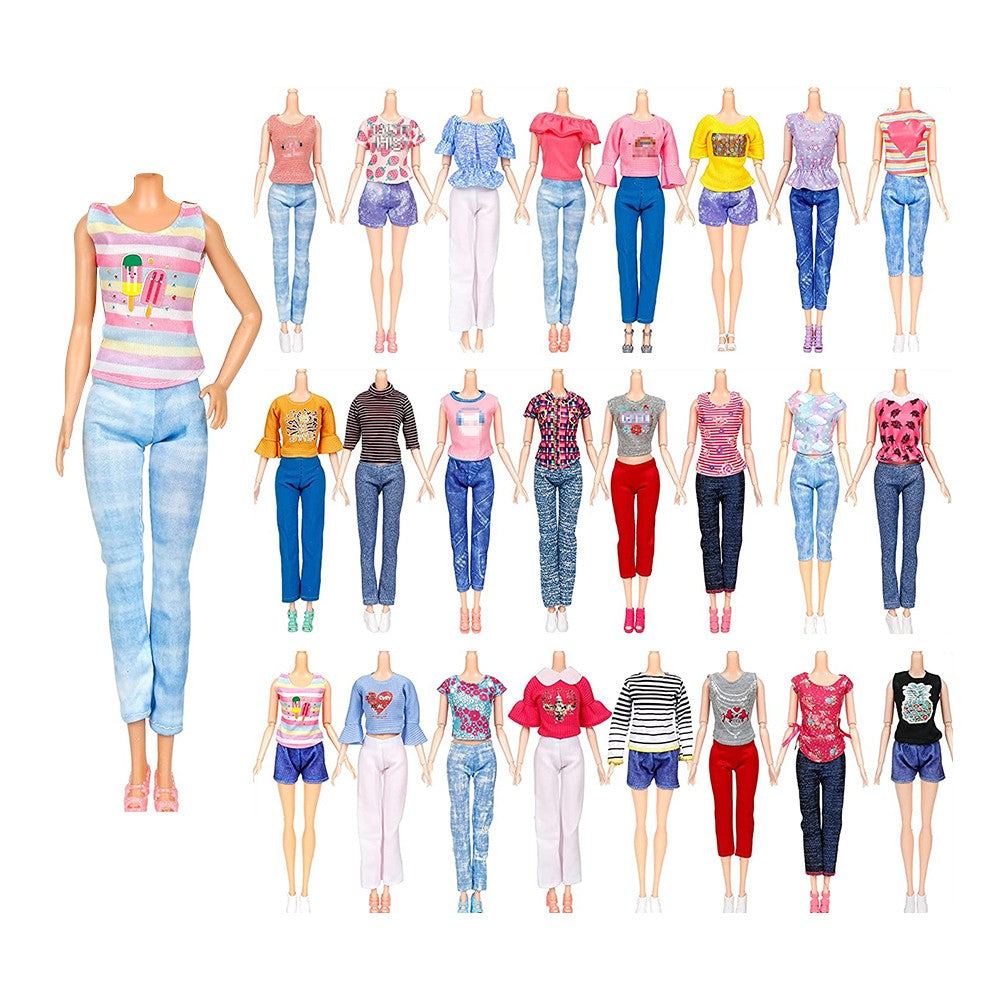 50Pcs Doll Clothes and Accessories Set DIY Dollhouse Toy Accessories Random Color