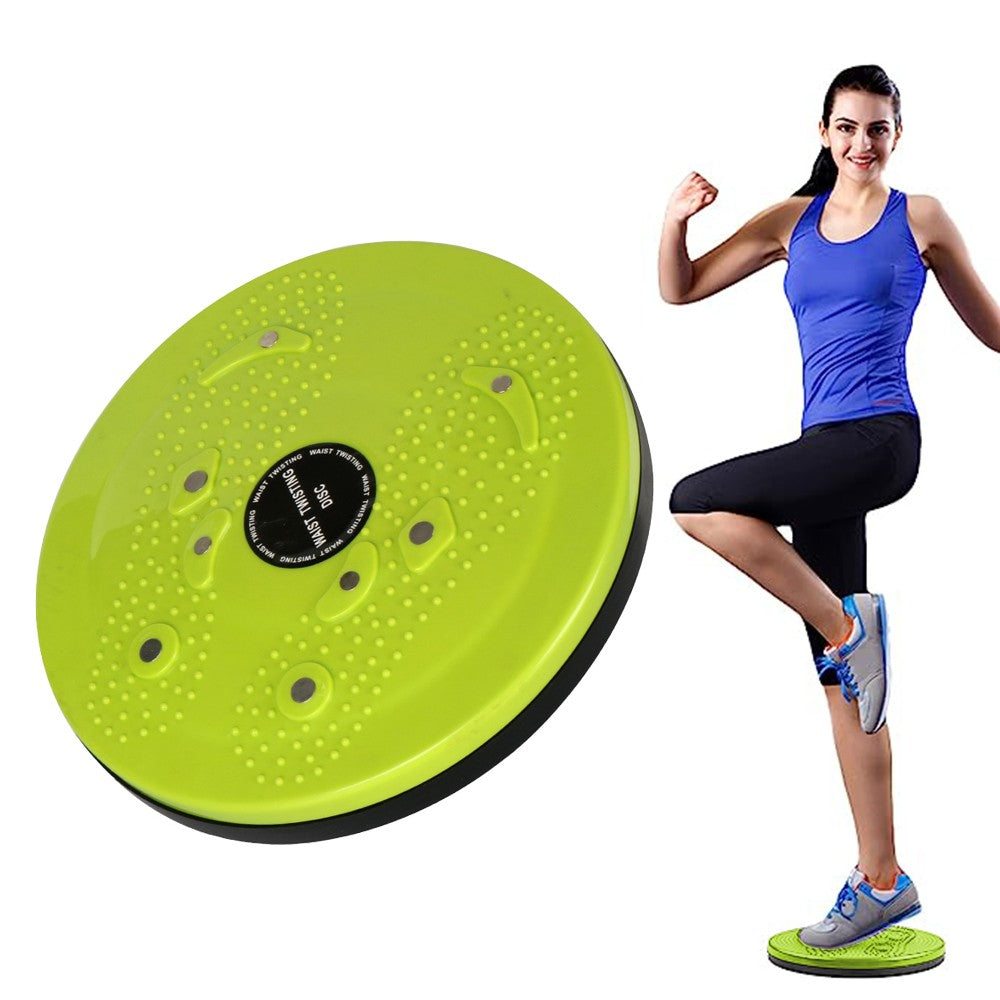 Exercise Ab Twister Board Waist Twisting Disc Foot Massager Balance Board Green