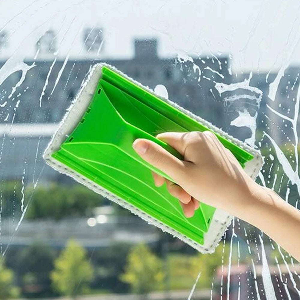 2Pcs Window Groove Cleaning Brush Handheld Door Window Track Cleaner Green