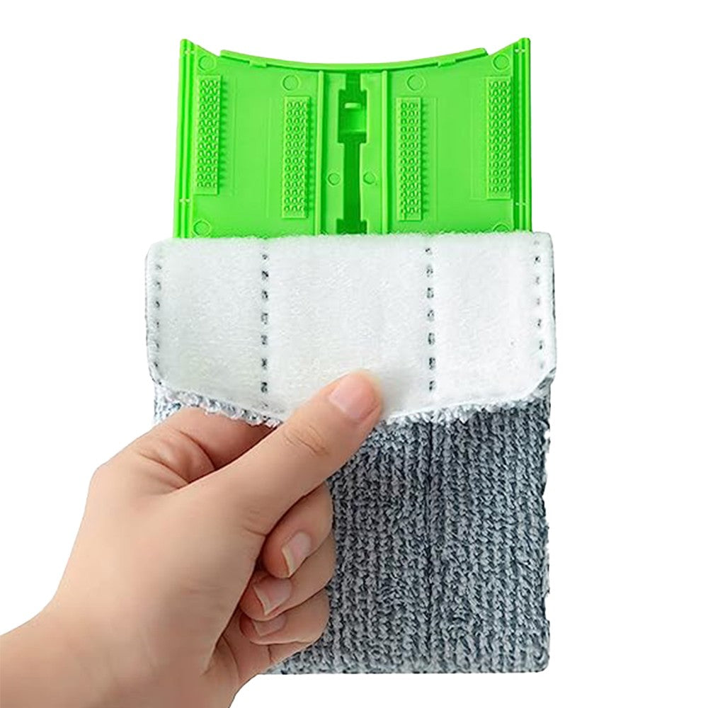 2Pcs Window Groove Cleaning Brush Handheld Door Window Track Cleaner Green