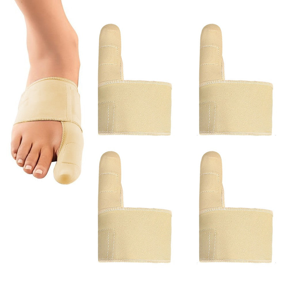 2 Pairs of Unisex Bunion Corrector Toe Straightening Separators for Hallux Valgus Nude