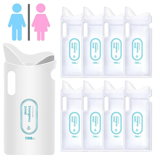 8Pcs 700ml Portable Disposable Urine Bags Emergency Pee Bags Vomit Bags for Travel Camping