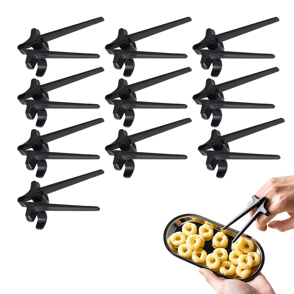 10Pcs Finger Chopsticks Snack Clips Snack Chopsticks for Gamers Black