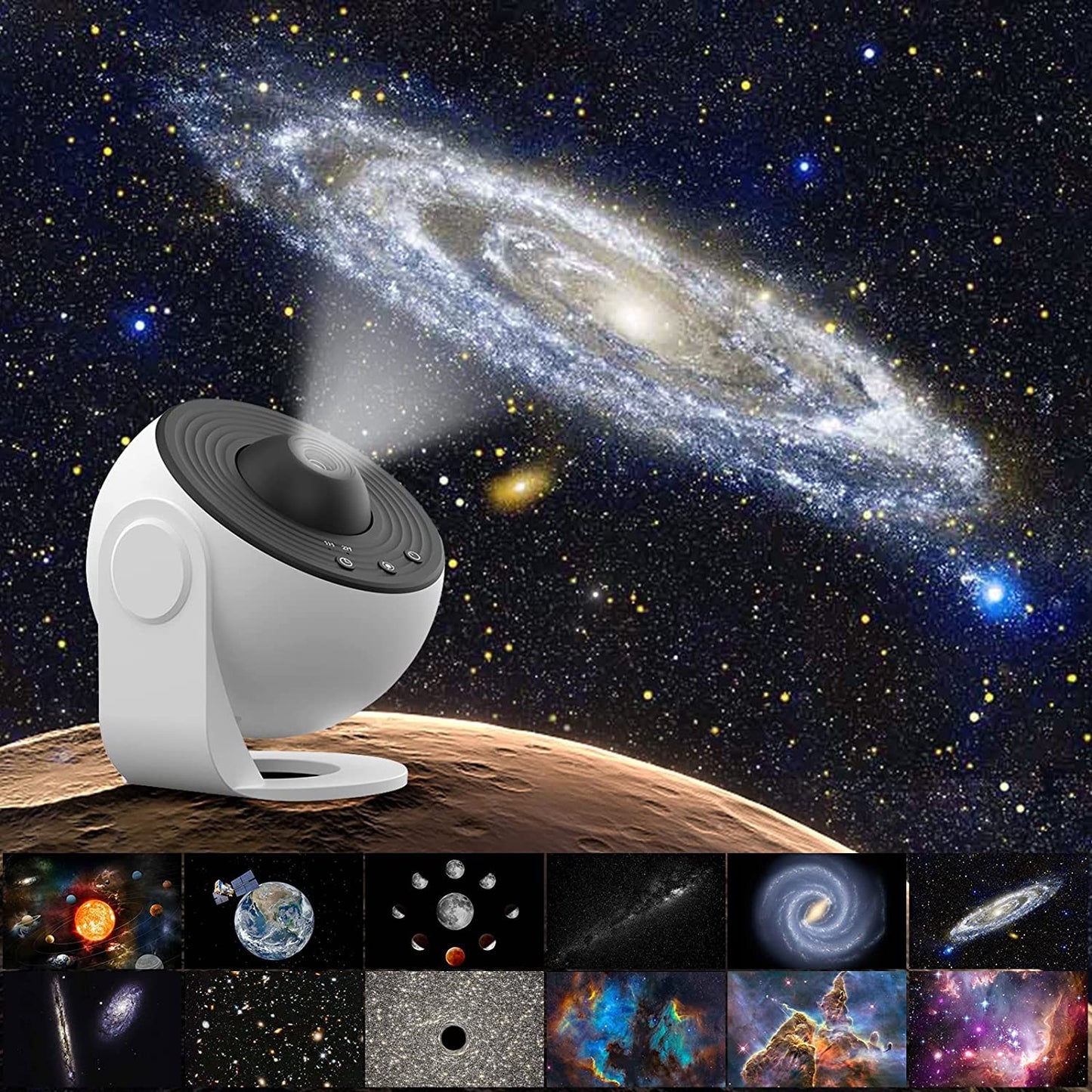Planetarium Projector Galaxy Projector Light Night Light with 12 Sheets Films