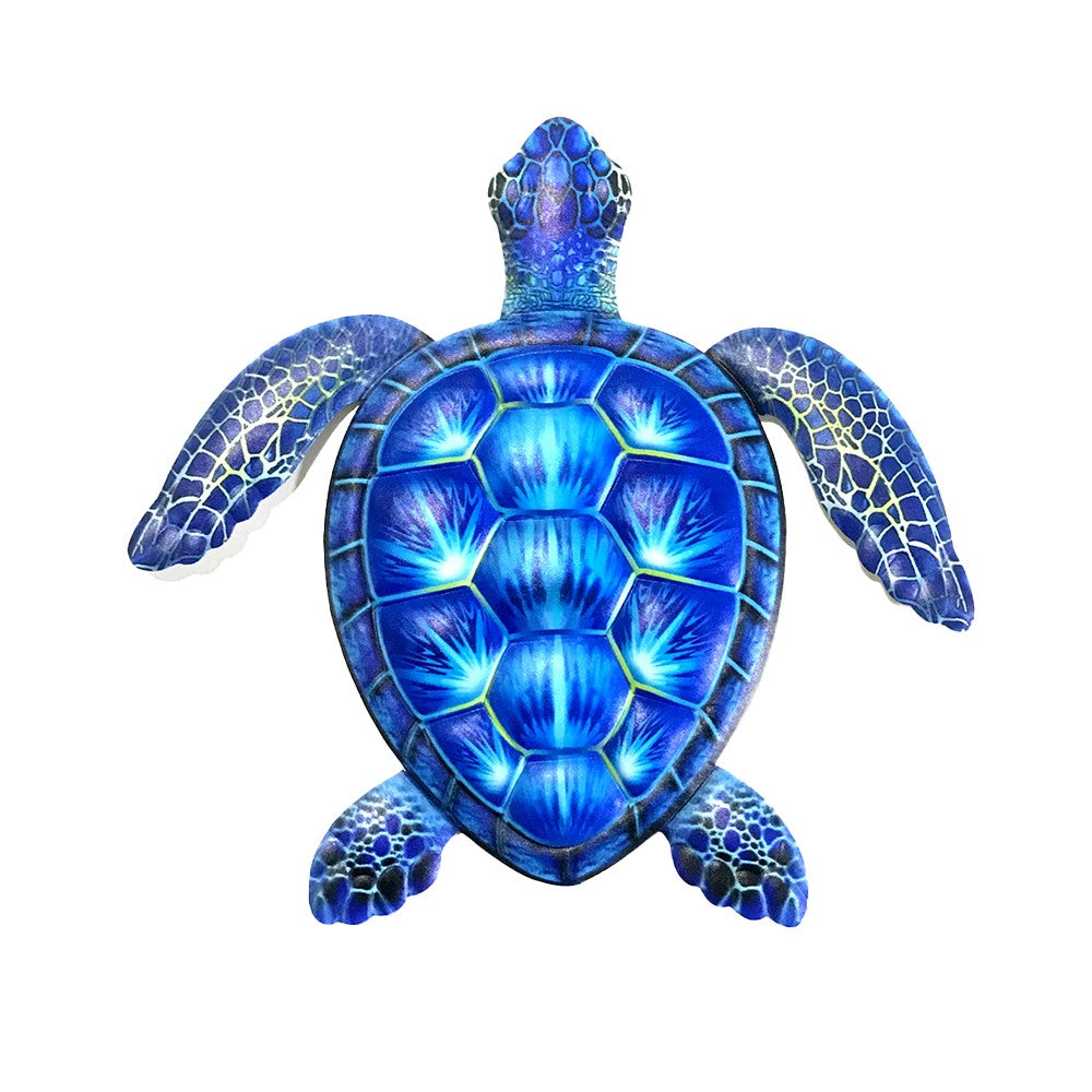 Metal Sea Turtle Wall Decor Hanging Sea Turtle Ornament Home Art Decor Blue
