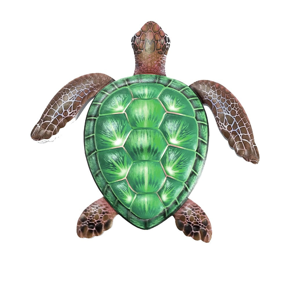Metal Sea Turtle Wall Decor Hanging Sea Turtle Ornament Home Art Decor Green
