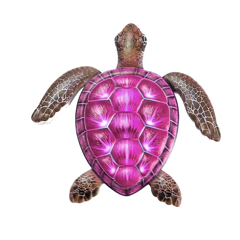 Metal Sea Turtle Wall Decor Hanging Sea Turtle Ornament Home Art Decor Rose Red