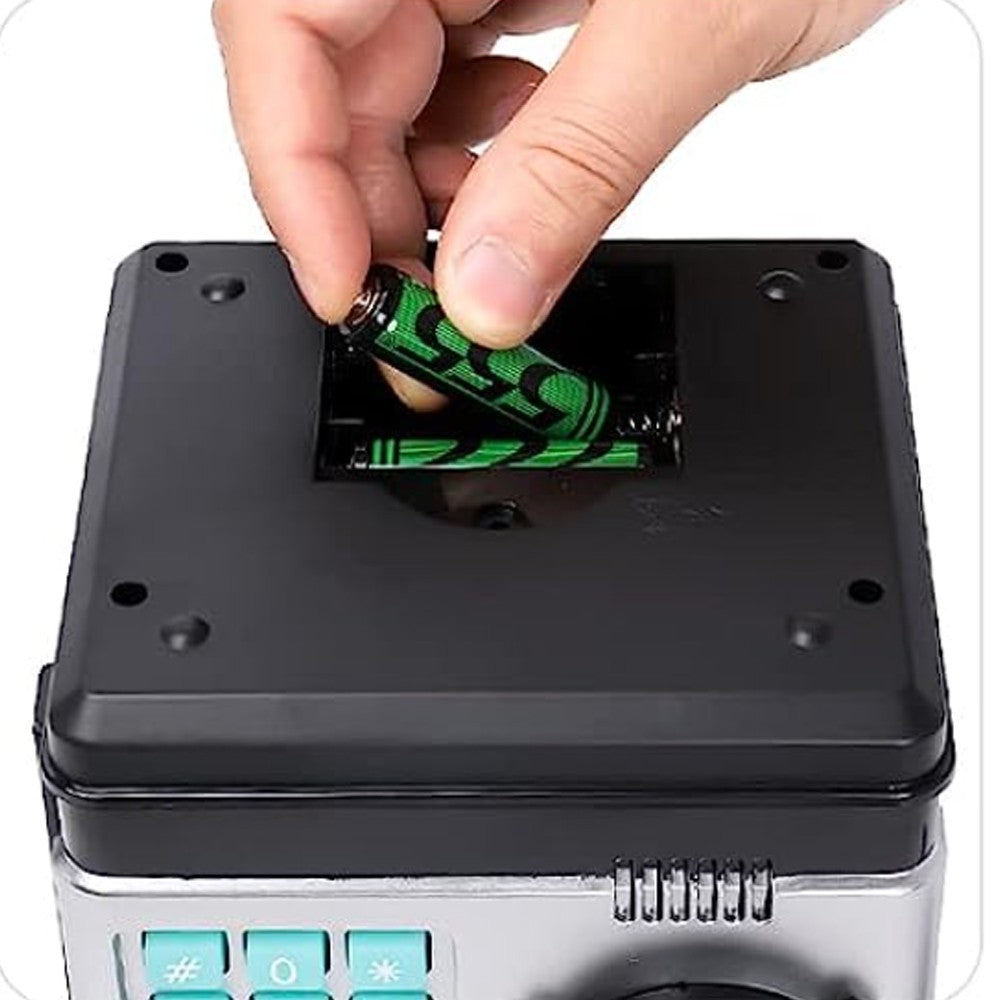 Kids Piggy Bank Electronic ATM Password Money Saving Box Cash Coin Can Black