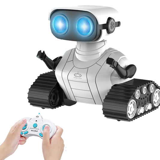 Kids RC Robot Toys USB Rechargeable Mini Robot Toy with Music and LED Eyes